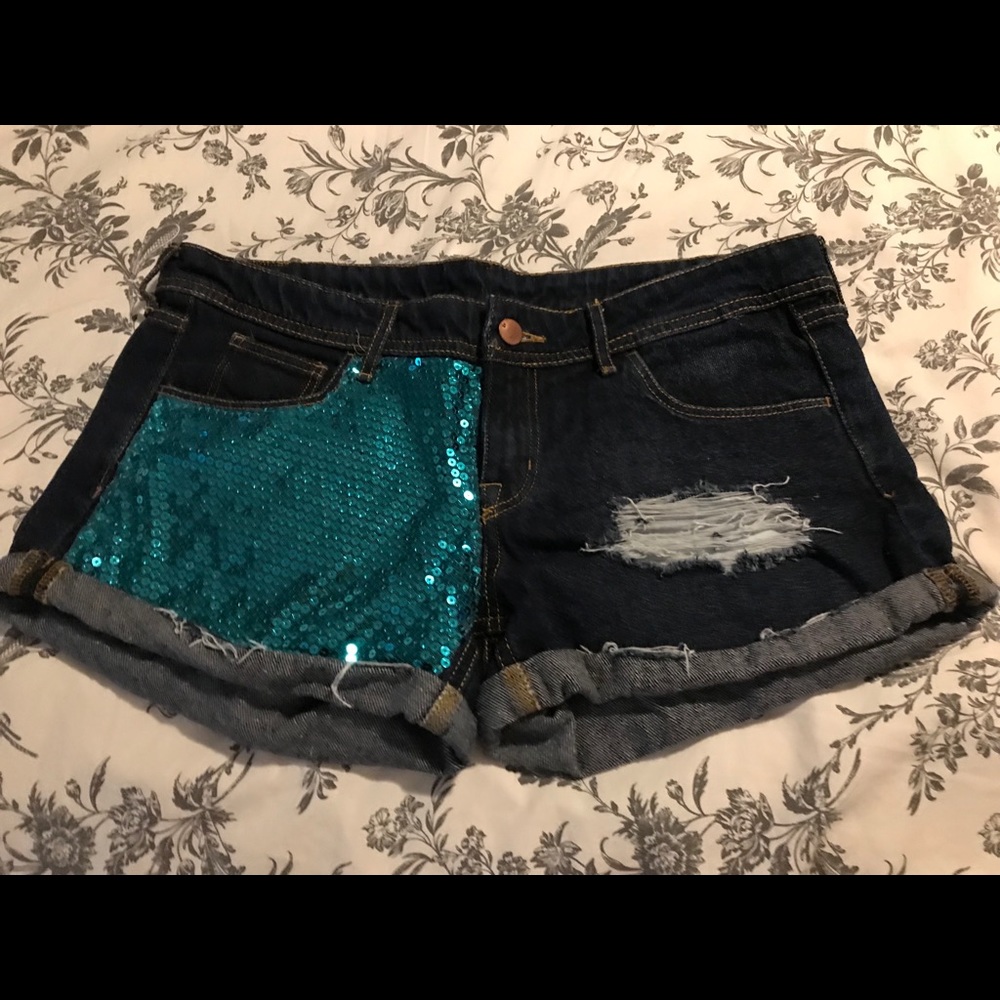 Denim shorts